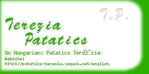 terezia patatics business card